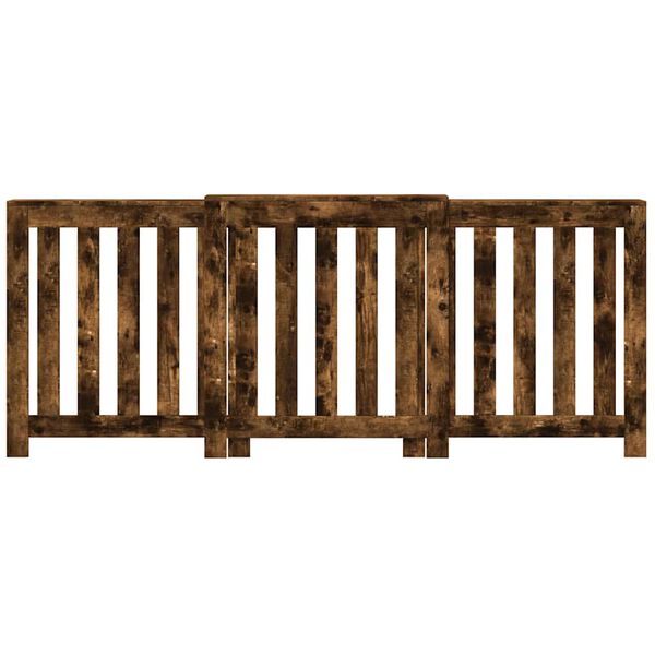 vidaXL radiatorskjuler 205x21,5x83,5 cm konstrueret tr&aelig; r&oslash;get egetr&aelig;