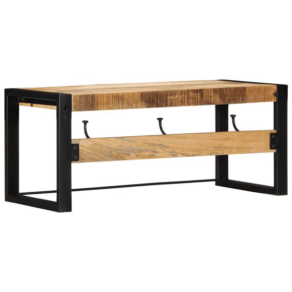 vidaXL knagerække 80x35x35 cm massivt ru mangotræ