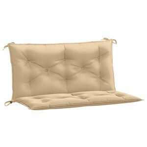 vidaXL hynder til haveb&aelig;nk 2 stk. 100x50x7 cm stof meleret beige