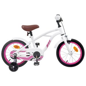 vidaXL B&oslash;rnecykel 16 tommer til 4-6 &aring;r gamle Hvid