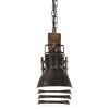 vidaXL industriel loftlampe E27 mangotræ sort