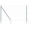 vidaXL Hegn med stolper Grøn 1.6 x 100 m PVC-belagte stål