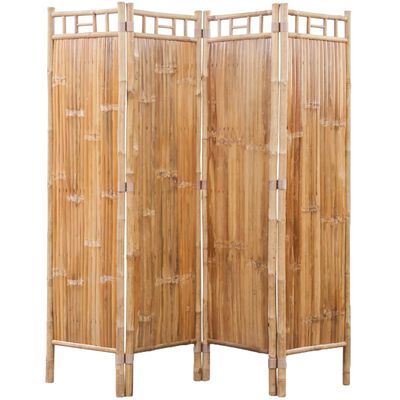 vidaXL 4-panelers rumdeler i bambus