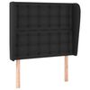 vidaXL sengegavl med kanter 83x23x118/128 cm kunstl&aelig;der sort