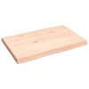 vidaXL bordplade 60x40x(2-4)cm naturlig kant ubehandlet massivt træ