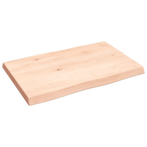 vidaXL bordplade 60x40x(2-4)cm naturlig kant ubehandlet massivt træ