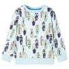 vidaXL Sweatshirt til b&oslash;rn str. 116 bl&aring;meleret
