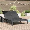 vidaXL Solseng 2-person Sort 60 x 200 x 27cm polyrattan