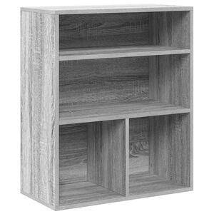 vidaXL bogreol 60x30x71,5 cm konstrueret tr&aelig; gr&aring; sonoma-eg