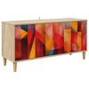 vidaXL TV-skab HEESCH 102 x 33 x 50 cm Sonoma-eg Konstrueret tr&aelig;