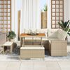 vidaXL Havesofa S&aelig;t 8 pcs Beige polyrattan