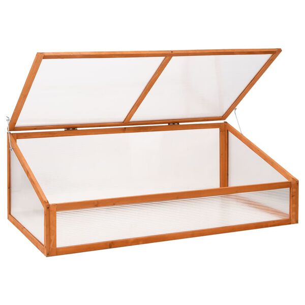 vidaXL drivhus 110x58,5x39 cm grantræ orange