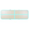 vidaXL oppustelig gymnastikmåtte med pumpe 300 x 100 x 10 cm PVC grøn