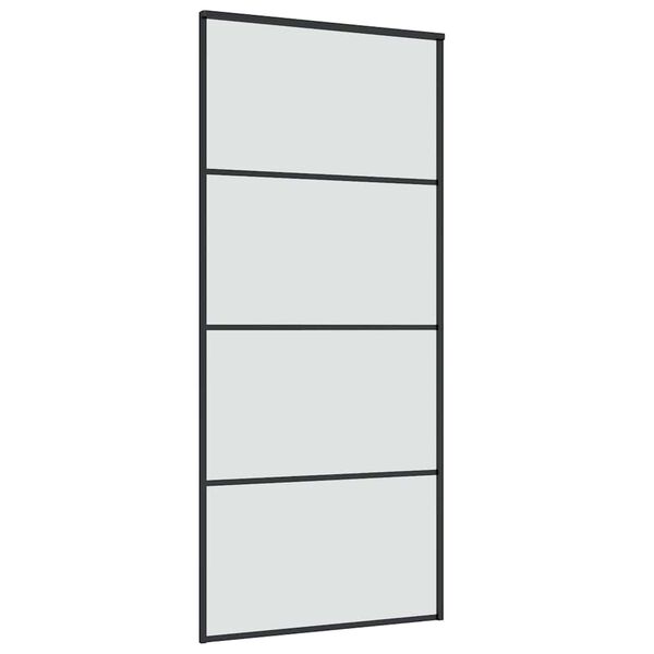 vidaXL skyded&oslash;r med hardwares&aelig;t 90x205 cm sikkerhedsglas aluminium