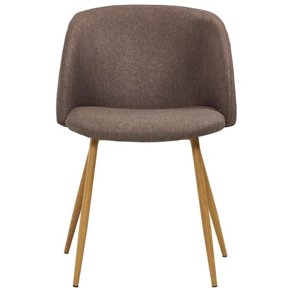 vidaXL spisebordsstole 2 stk. stof brun