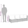 vidaXL 3-personers havesofa med hynder polyrattan beige