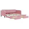 vidaXL daybed med udtr&aelig;k og skuffer 100x200 cm velour lyser&oslash;d