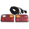 vidaXL trailerlygter 2 stk. 23x6x13 cm 12 V klassisk p&aelig;re r&oslash;d