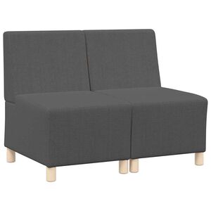 vidaXL Modulsofa enhed uden arme 2 pcs M&oslash;rkegr&aring; 55 x 74 x 82 cm