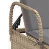 vidaXL liggestole 2 stk. med hynder polyrattan beige