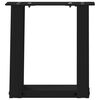 vidaXL sofabordsben U-formet 2 stk. sort 30x(30-31) cm st&aring;l