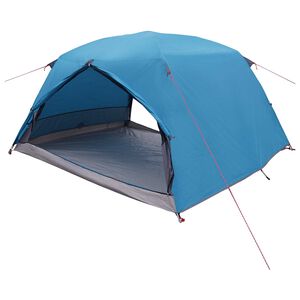 vidaXL Backpacking Telt 4-personers Bl&aring; 185T Polyester med PU Coating