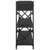 vidaXL konsolbord 100x28x75 cm konstrueret tr&aelig; sort