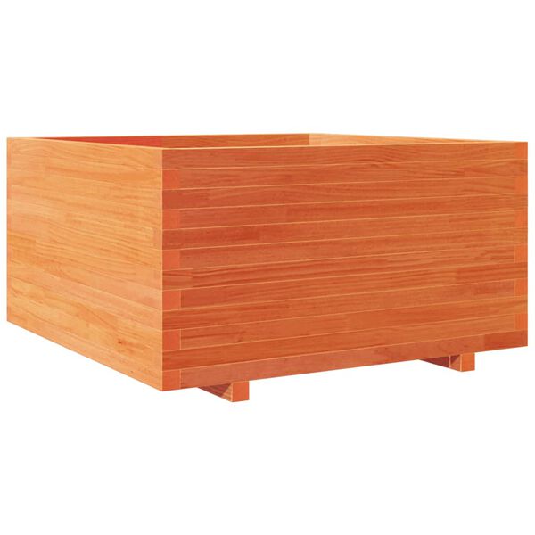 vidaXL plantekasse 90x90x49,5 cm massivt fyrretr&aelig; gyldenbrun