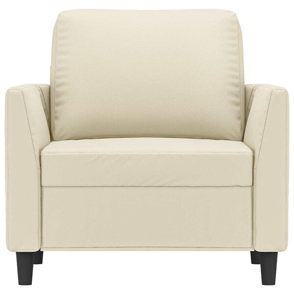 vidaXL l&aelig;nestol 60 cm kunstl&aelig;der Cremefarvet