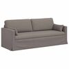 vidaXL Sofa 2 pcs Gr&aring;brun 198 x 78 x 80 cm Stof