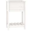 vidaXL plantekasse med hylde 54x34,5x81 cm massivt fyrretr&aelig; hvid