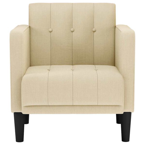 vidaXL sofastol med arml&aelig;n 53 cm stof cremefarvet