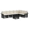 vidaXL Havesofa S&aelig;t 8 stk. Sort polyrattan