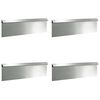 vidaXL Sneglehegn 4 stk. 100 x 3,5 x 25 cm Galvaniseret st&aring;l S&oslash;lv