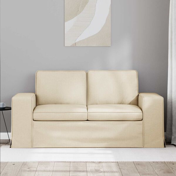 vidaXL Sofa Creme 162 x 80 x 82 cm Stof