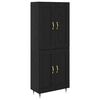 vidaXL Highboard Sort eg 69,5 x 34 x 90 cm Konstrueret tr&aelig;