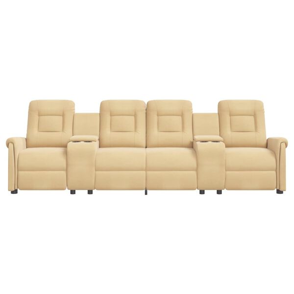 vidaXL 4-personers massagestol med kopholdere cremefarvet