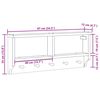 vidaXL væghængt knagerække SANDNES 87x12x35 cm massivt fyrretræ