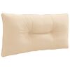 vidaXL Rygpude PUTTEN 100% polyester Cremefarvet 70 x 40 x 10 cm