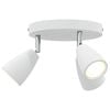 vidaXL Loftsspot med spotlights Hvid 19 x 19 x 14,5 cm Metal