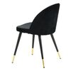 Venture Home spisebordsstole 2 stk. Velvet velour sort og messingfarve