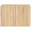 vidaXL væghængt tv-bord med LED-lys 60x35x41 cm sonoma-eg