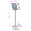 vidaXL Pedestal Plakatstand S&oslash;lv 32 x 27 x 119 cm PVC og st&oslash;bejern