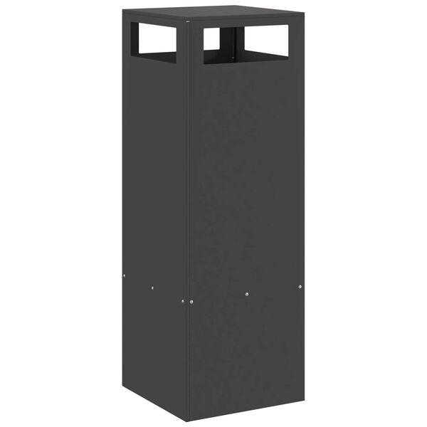 vidaXL Bålsted Sort 35 x 35 x 100 cm Stål