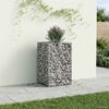 vidaXL Gabion h&oslash;jbed S&oslash;lv 50 x 50 x 80 cm Galvaniseret st&aring;l