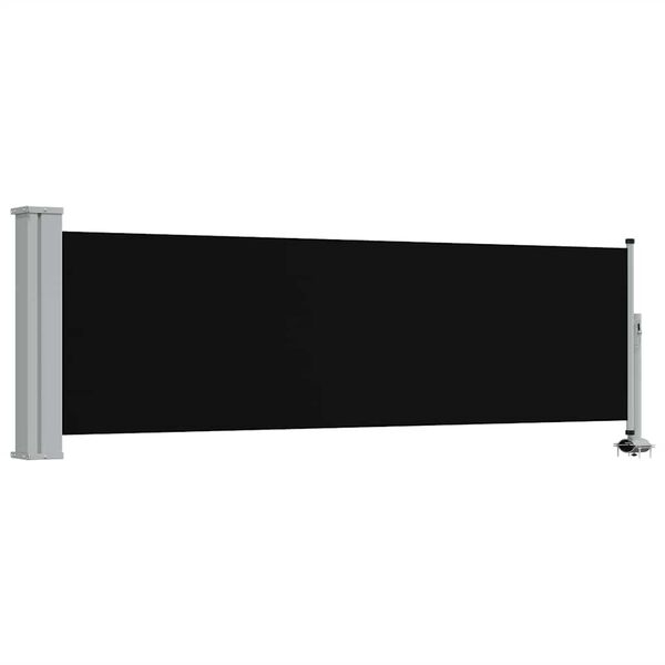 vidaXL sammenrullelig sidemarkise 80x300 cm sort