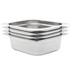 vidaXL gastronorm beholder 4 stk. GN 1/2 100 mm rustfrit st&aring;l