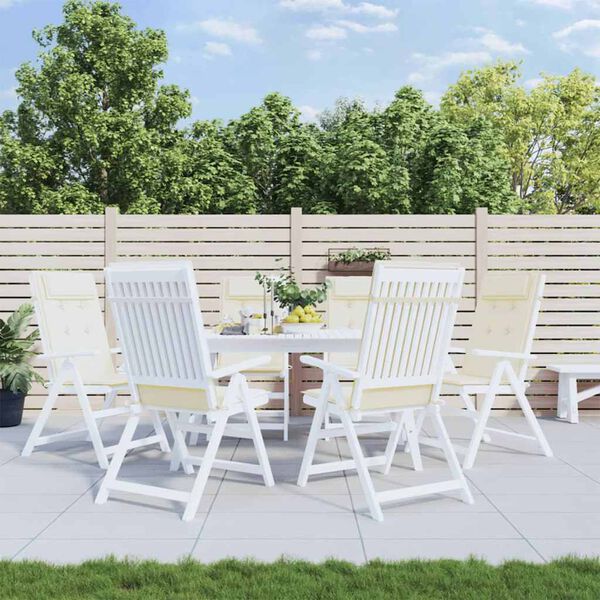 vidaXL stolehynder m. h&oslash;j ryg 6 stk. oxfordstof cremefarvet