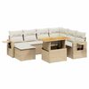 vidaXL sofas&aelig;t til haven 8 dele med hynder polyrattan beige