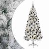 vidaXL Kunstigt juletr&aelig; med julekugle 210 cm 300 LED'er Varm hvid
